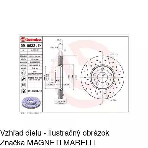 Brzdový kotúč POLCAR S71-0042 - obr. 2