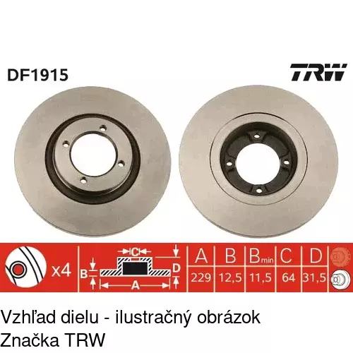 Brzdový kotúč POLCAR S71-0057