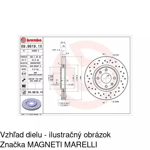 Brzdový kotúč POLCAR S71-0107 - obr. 2