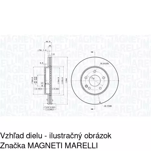 Brzdový kotúč POLCAR S71-0115 - obr. 4