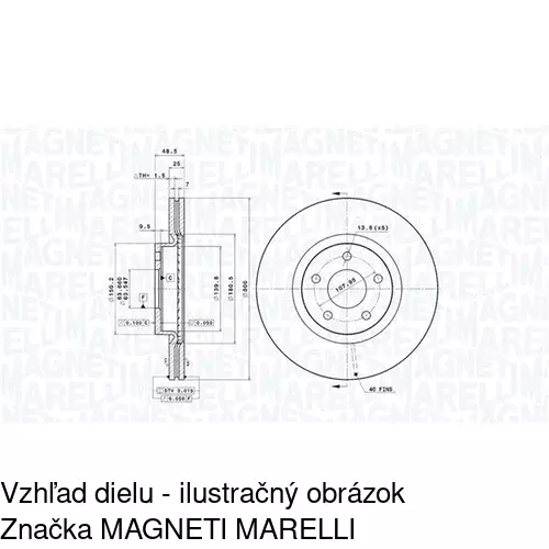 Brzdový kotúč POLCAR S71-0138