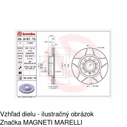 Brzdový kotúč POLCAR S71-0241 - obr. 4