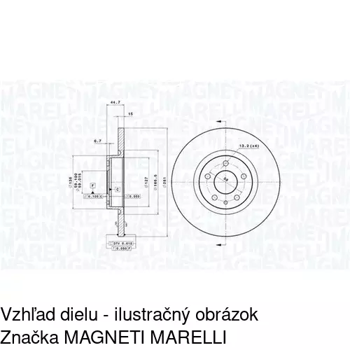 Brzdový kotúč POLCAR S71-0246 - obr. 3