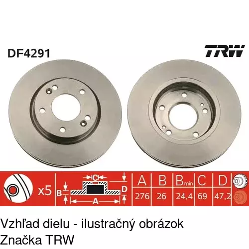 Brzdový kotúč POLCAR S71-0329 - obr. 2