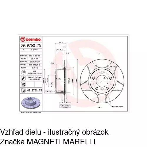 Brzdový kotúč POLCAR S71-0407 - obr. 1