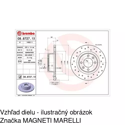 Brzdový kotúč POLCAR S71-1061 - obr. 3