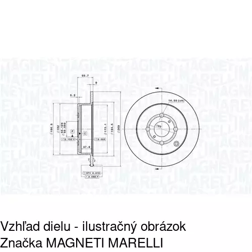 Brzdový kotúč POLCAR S71-1066 - obr. 5