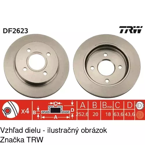 Brzdový kotúč POLCAR S71-1134 - obr. 4