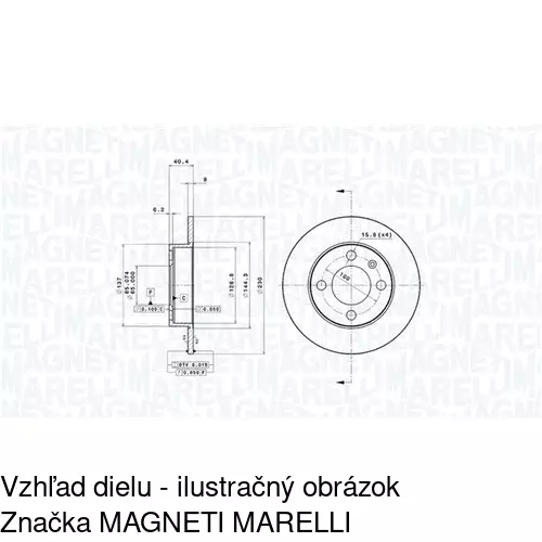 Brzdový kotúč POLCAR S71-1147