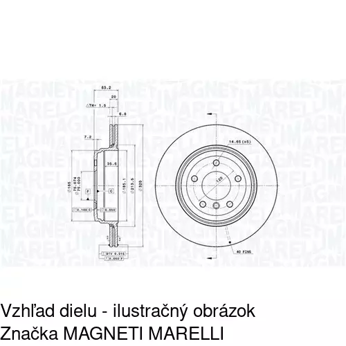 Brzdový kotúč POLCAR S71-1261