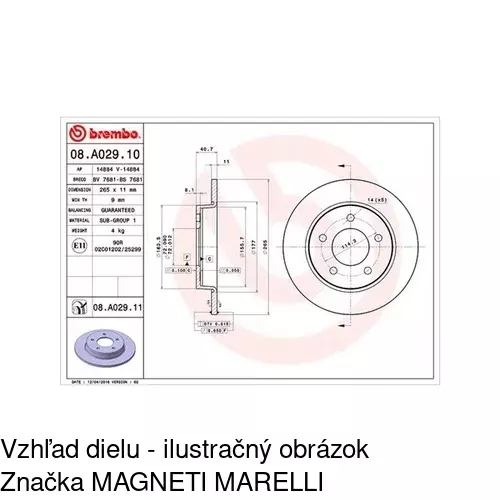 Brzdový kotúč POLCAR S71-1410