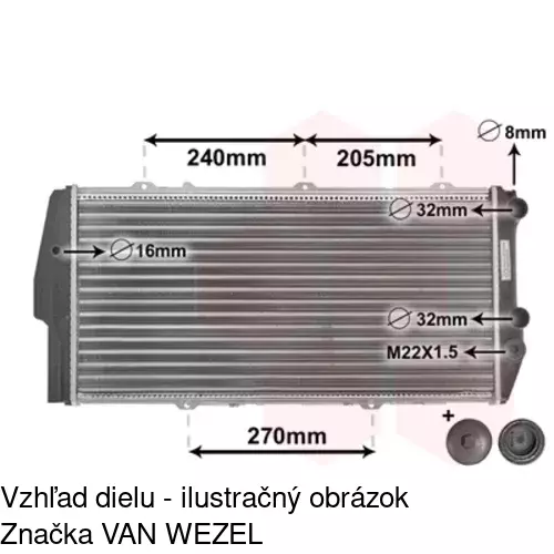 Chladiče vody POLCAR 131508-3