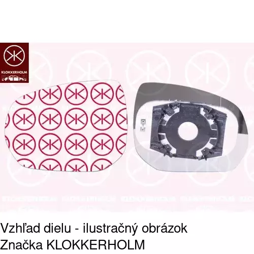 Sklo vonkajšieho zrkadla s držiakom POLCAR 2331544E - obr. 2