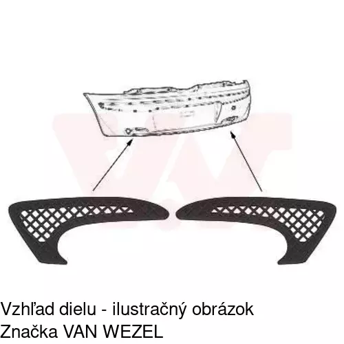 Kryt v nárazníku POLCAR 302296-8 - obr. 1