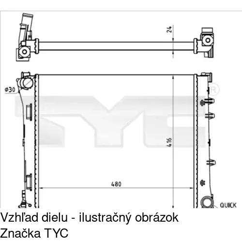 Chladiče vody POLCAR 303508-3