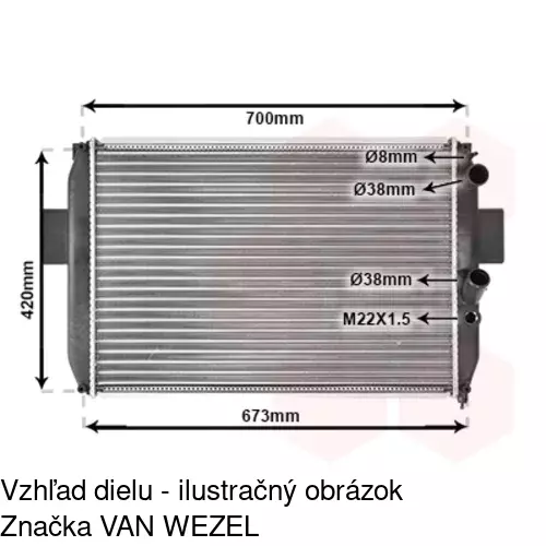 Chladiče vody POLCAR 305008-6 - obr. 3