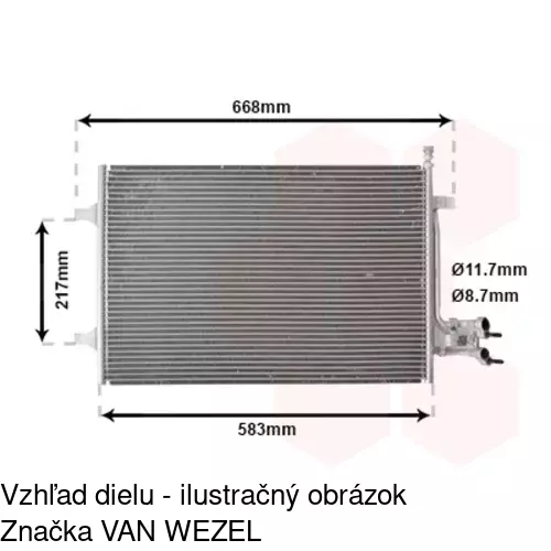 Chladiče klimatizácie 3212K8C2S /POLCAR/ - obr. 5