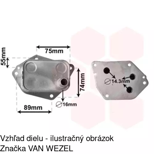 Chladiče oleja POLCAR 4114L8-1 - obr. 1