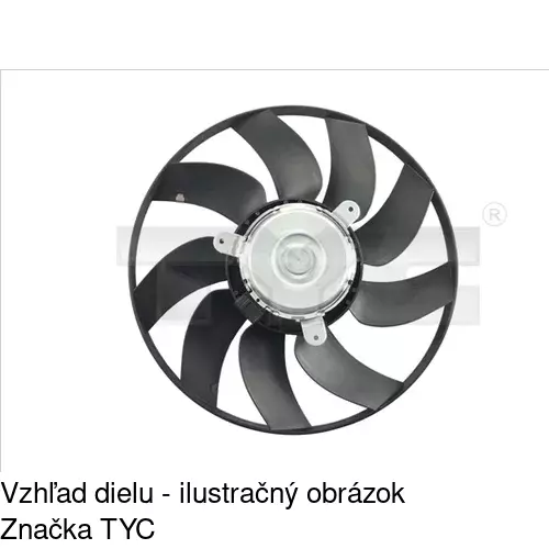 Ventilátor bez krytu / podpery POLCAR 506523U2X