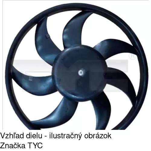 Ventilátor bez krytu / podpery POLCAR 555823U6 - obr. 3