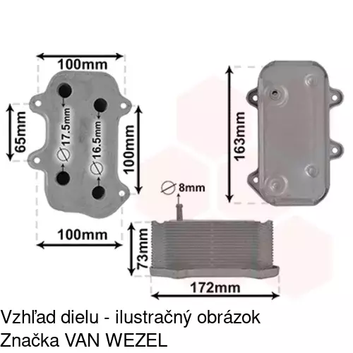 Chladiče oleja POLCAR 5805L8-1 - obr. 4