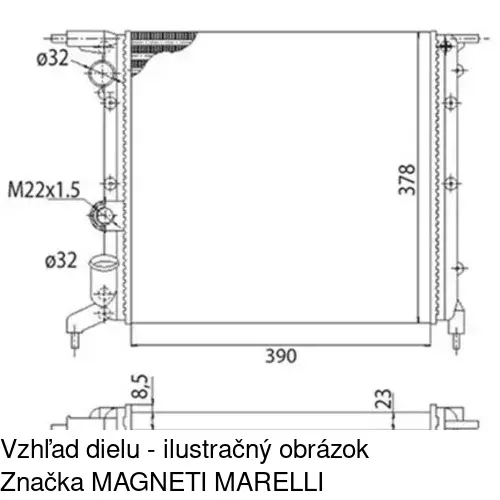 Chladiče vody POLCAR 600608A3