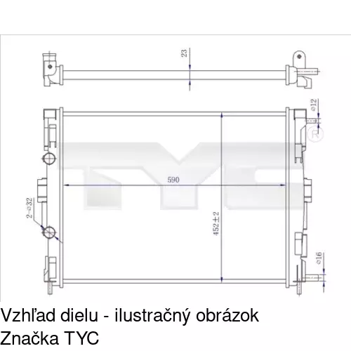 Chladiče vody POLCAR 6012081X