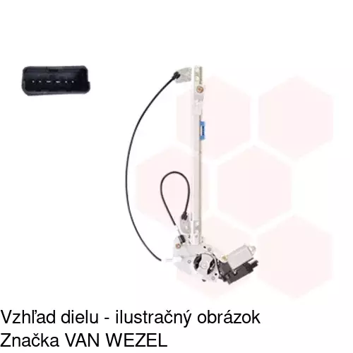 Elektrický mechanizmus okna dverí POLCAR 6037PSE3 - obr. 3