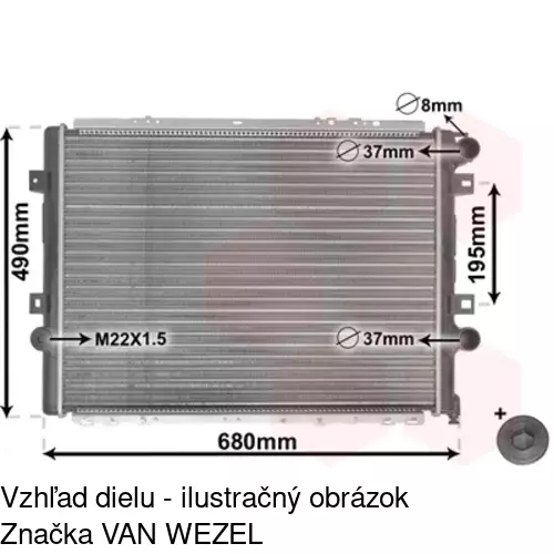 Chladiče vody POLCAR 609508-2 - obr. 1