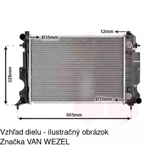 Chladiče vody POLCAR 652208-1 - obr. 1