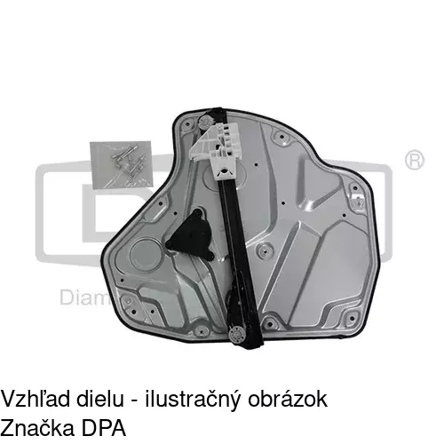 Mechanizmus sťahovania okna elektrický bez motora POLCAR 6922PSG4 - obr. 3