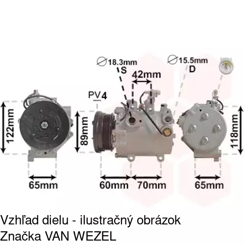 Kompresor AC POLCAR 7435KS-1 - obr. 4