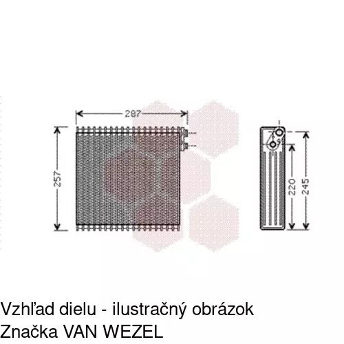 Výparník klimatizácie POLCAR 8114P8-1 - obr. 1