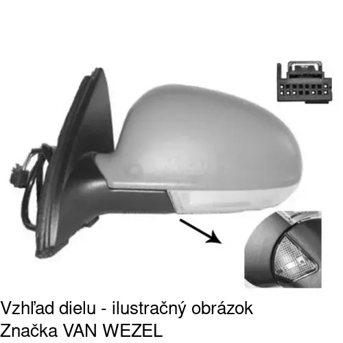 Vonkajšie zrkadlo POLCAR 9514525S