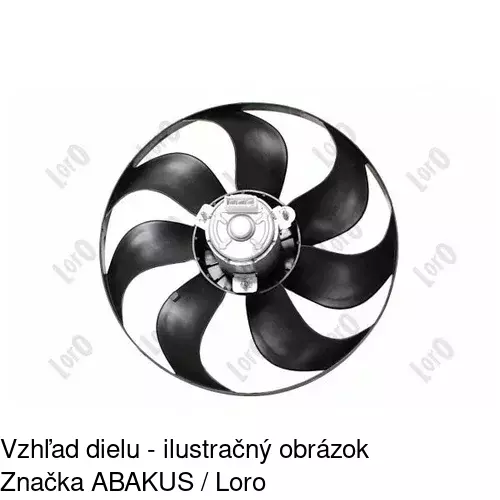 Ventilátor bez krytu / podpery POLCAR 952423U4 - obr. 2