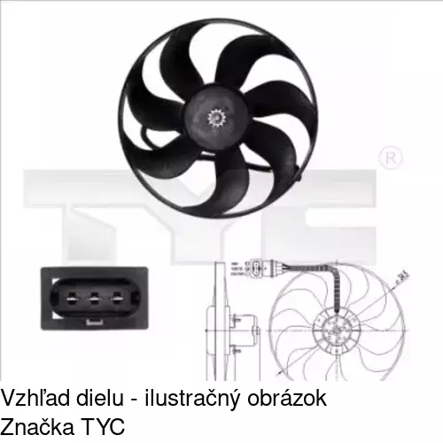 Ventilátor bez krytu / podpery POLCAR 954123U2 - obr. 4