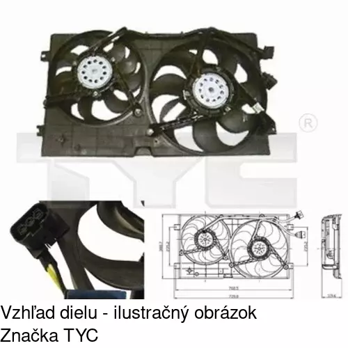 Ventilátor bez krytu / podpery POLCAR 954123U3 - obr. 1