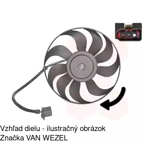 Ventilátor bez krytu / podpery POLCAR 954123U6