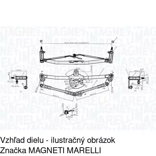 Náhon stieračov bez motora POLCAR 9541MWP1 - obr. 3