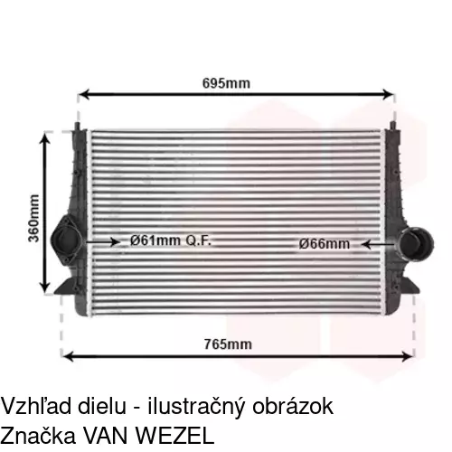 Chladiče vzduchu (Intercoolery) POLCAR 9551J81X - obr. 3