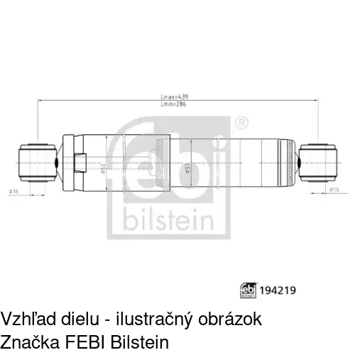 Plynový tlmič POLCAR S011586G - obr. 1