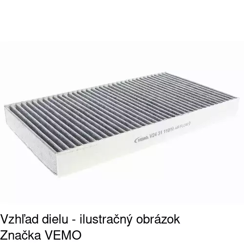 Kabínový filter s uhlíkom POLCAR S11-1040 - obr. 2