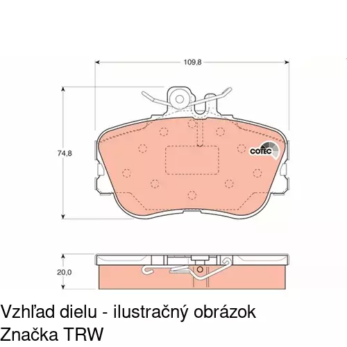 Brzdové dosky POLCAR S70-0042 - obr. 3