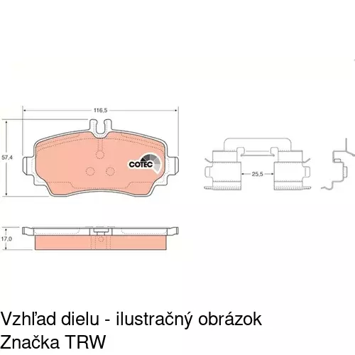 Brzdové dosky POLCAR S70-0080 - obr. 4