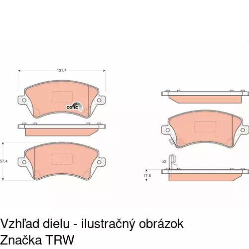 Brzdové dosky POLCAR S70-0100 - obr. 3