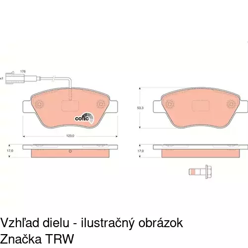 Brzdové dosky POLCAR S70-0118