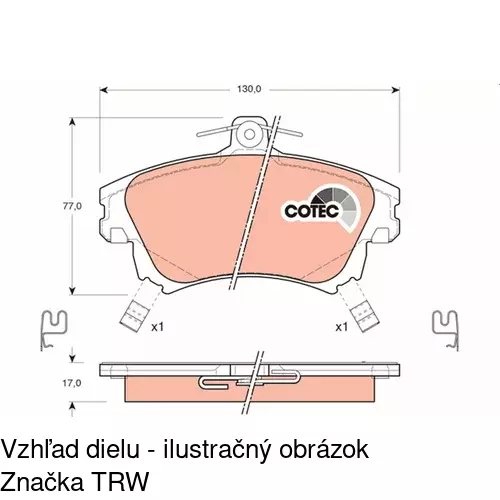 Brzdové dosky POLCAR S70-0132 - obr. 2