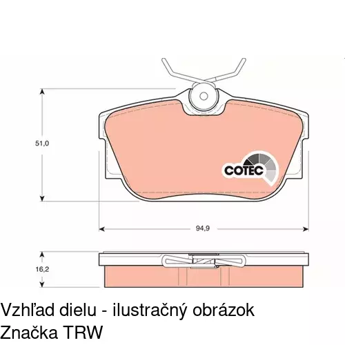 Brzdové dosky POLCAR S70-0176