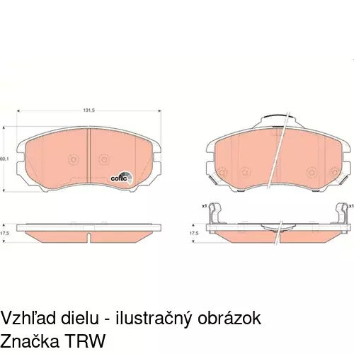 Brzdové dosky POLCAR S70-0206 - obr. 1