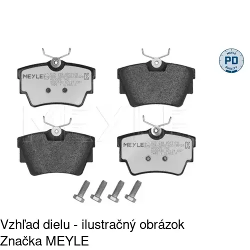 Brzdové dosky S70-0227 /POLCAR/ - obr. 2